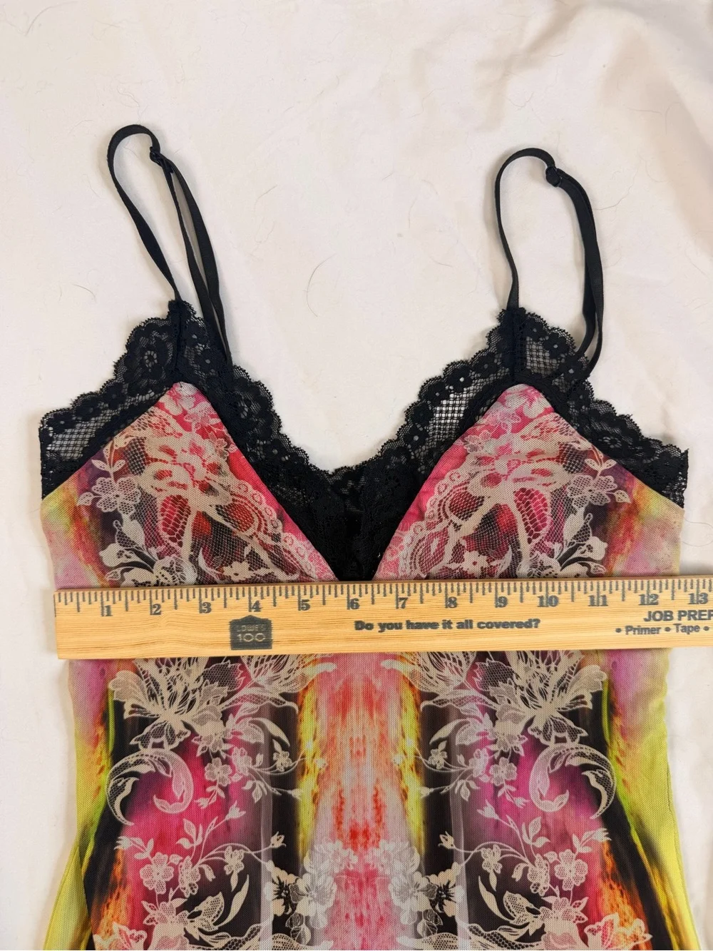 AFRM Revolve Floral Lace-Trim Slip Dress in Multicolor Summer Fairy Grunge Mesh - Picture 8 of 10
